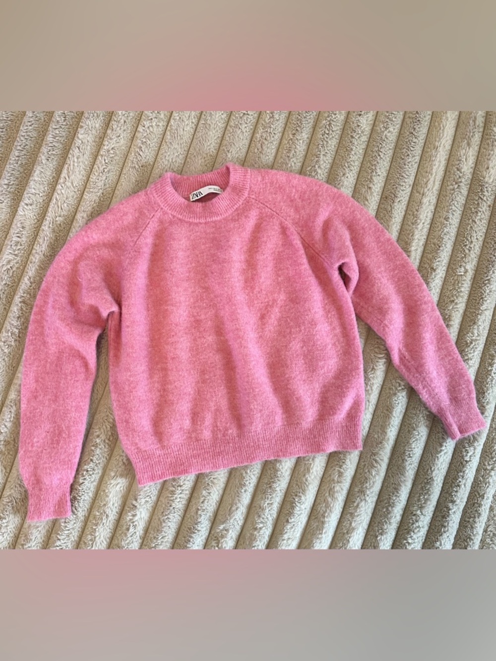 Zara Pink Crewneck Sweater